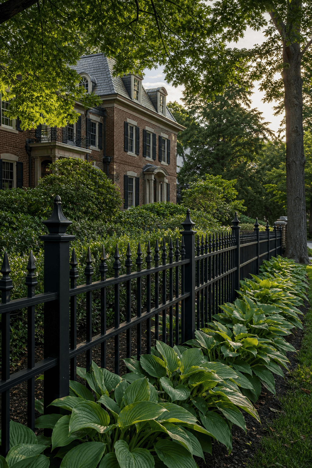 Black aluminum fence