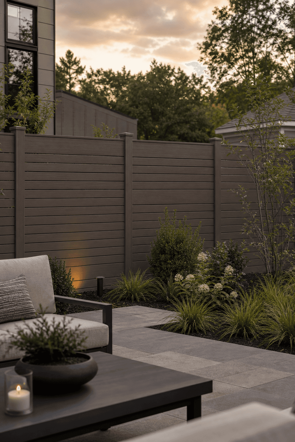 Composite privacy fence