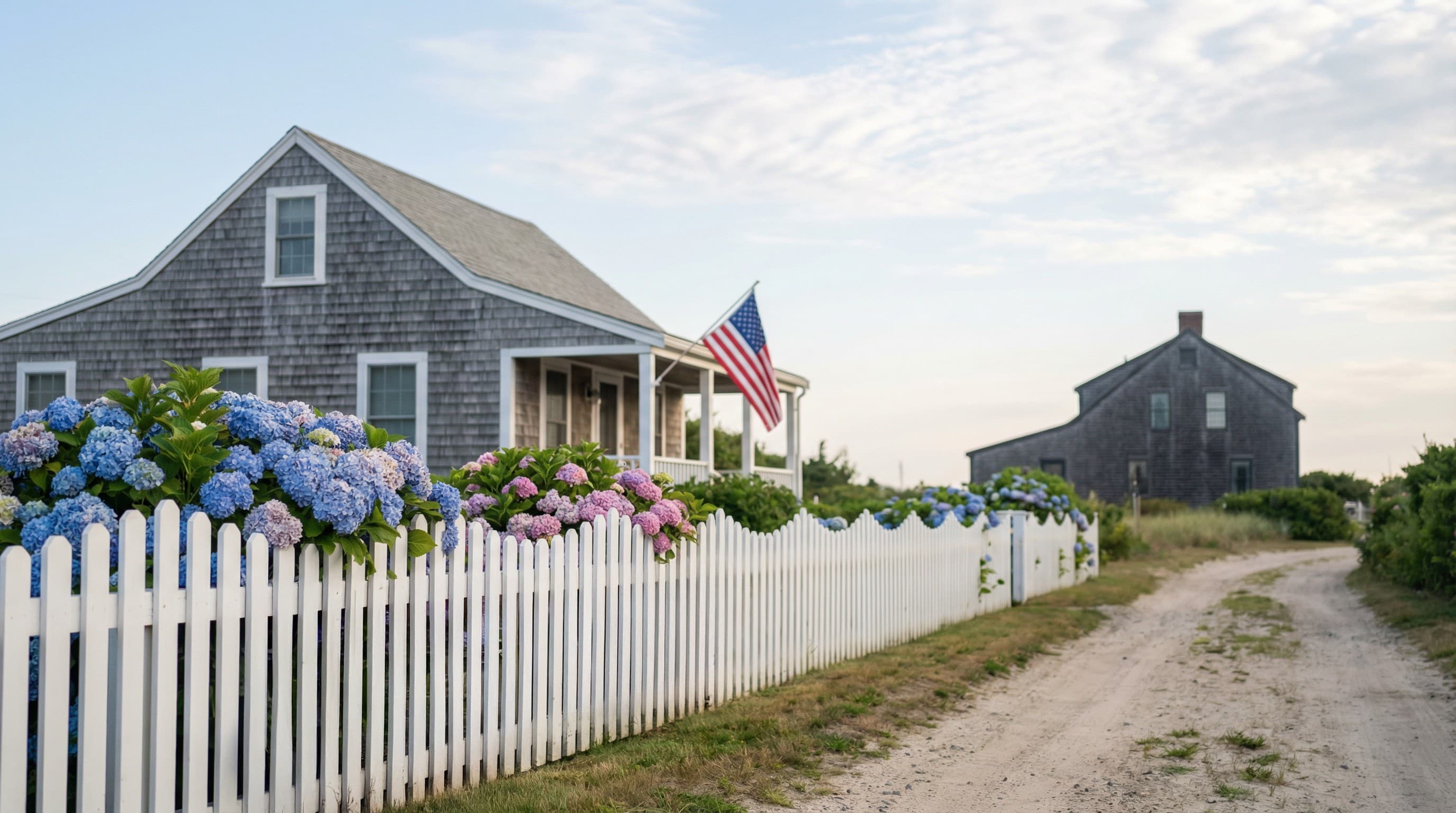 Residential fence installation at a New England home