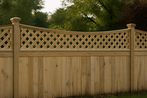 2-Inch Diagonal Scalloped Lattice Topper