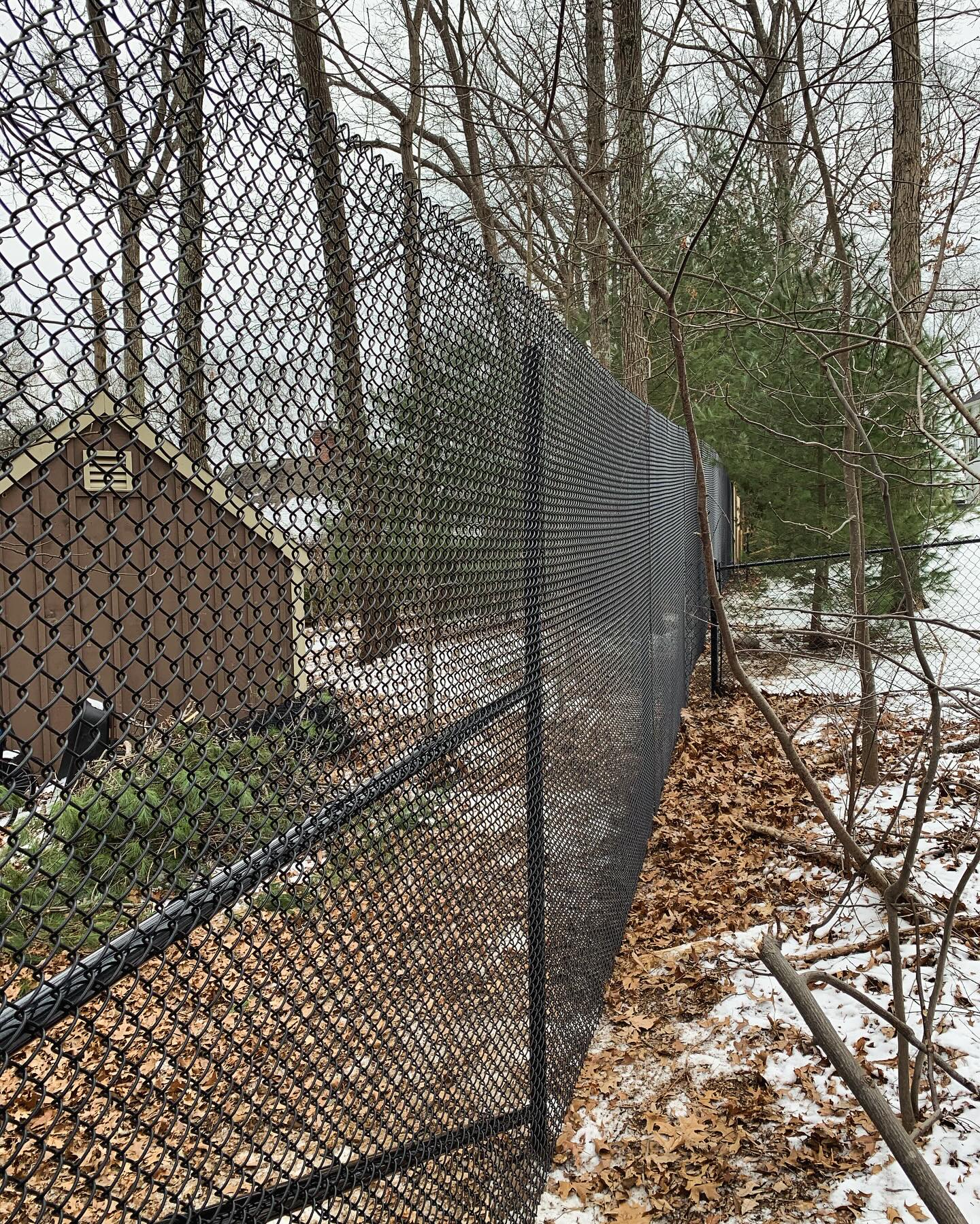 Pet-proof mini-mesh fence installation in Natick